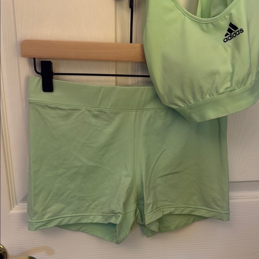 Adidas Black and Neon Green Tennis Dress Sz M - Picture 5 of 7